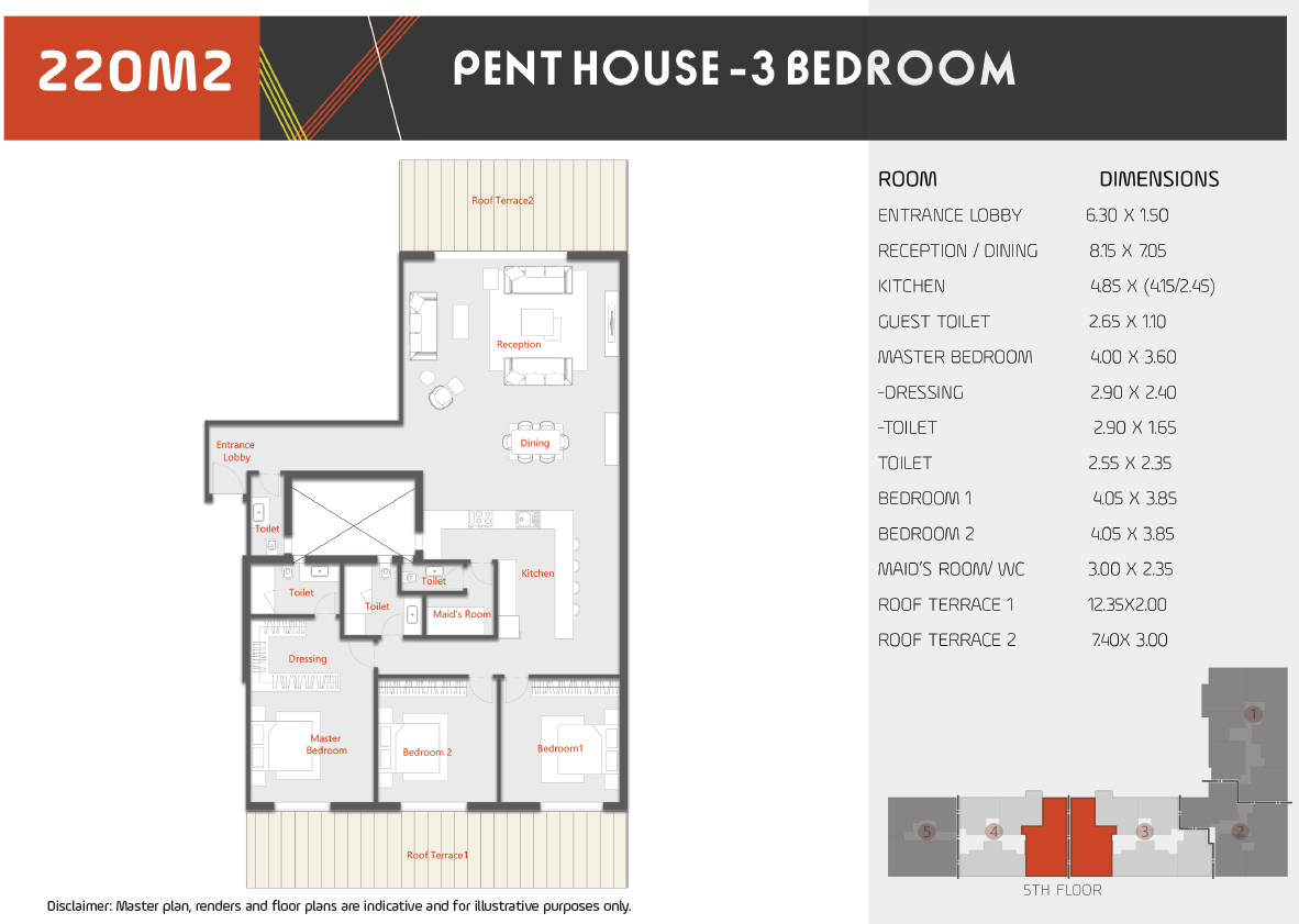 Floor plan for apartment at Al Karma Kay