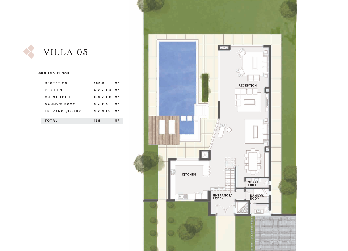 Floor plan for villa at Al Karma Gates