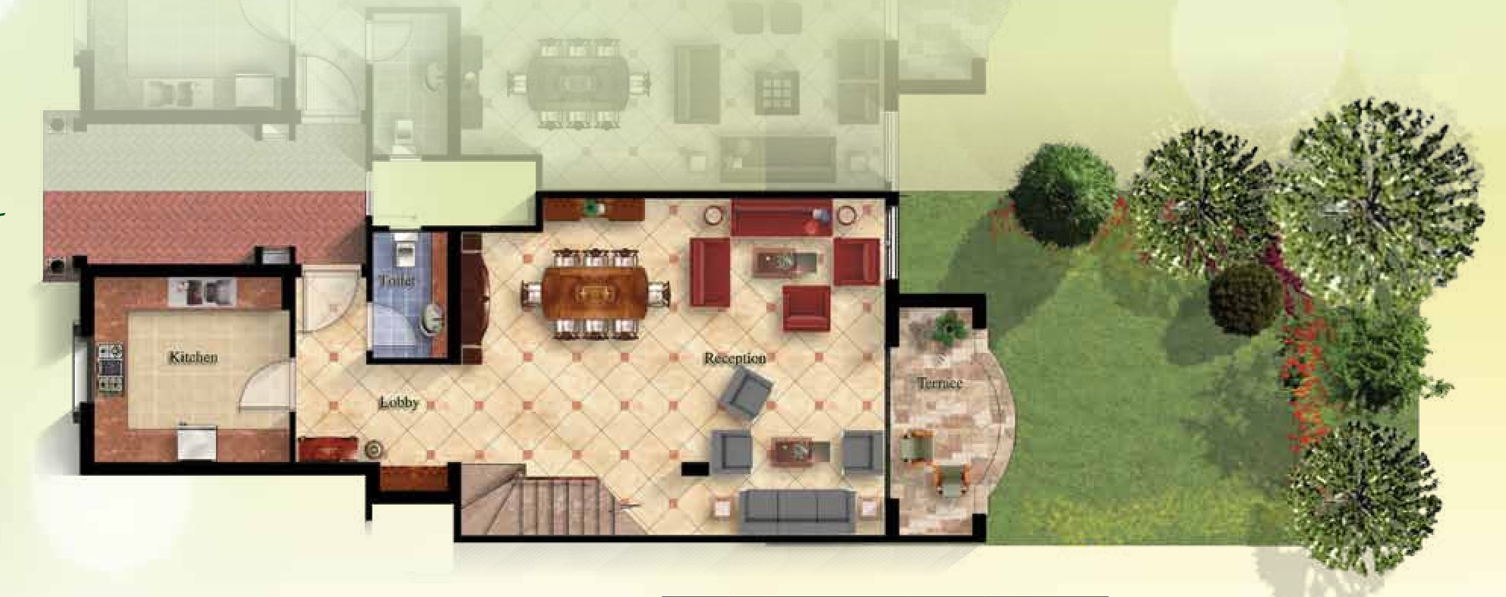 Floor plan for duplex at Mountain View October Park