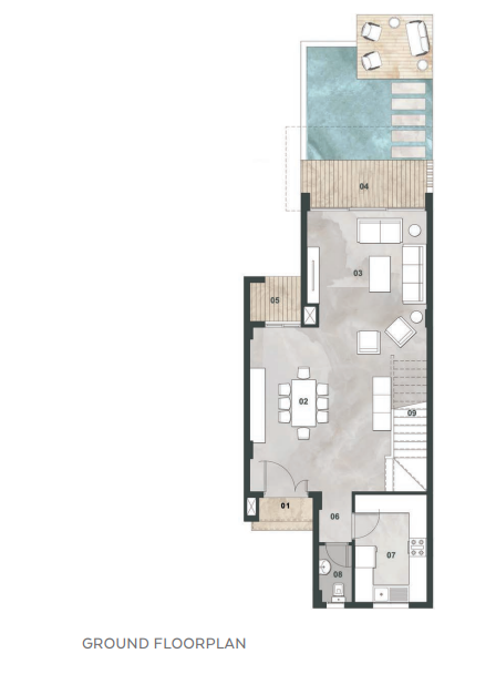 Floor plan for townhouse at Vinci