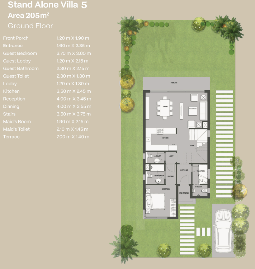 Floor plan for villa at Seazen