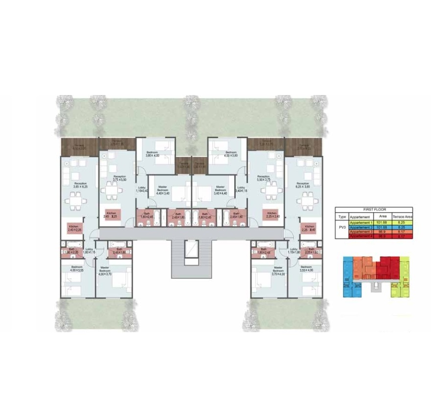 Floor plan for apartment at Azha