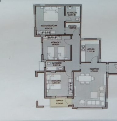 Floor plan for apartment at Taj City