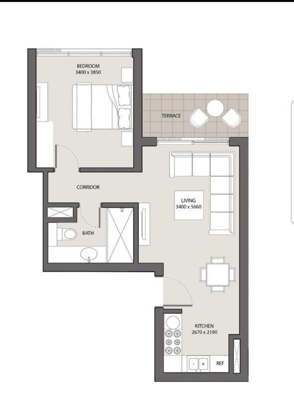 Floor plan for chalet at Marassi
