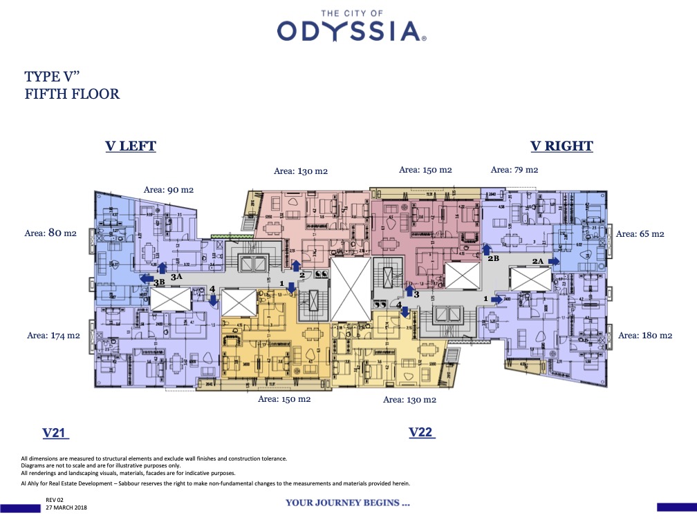 Floor plan for apartment at The City of Odyssia
