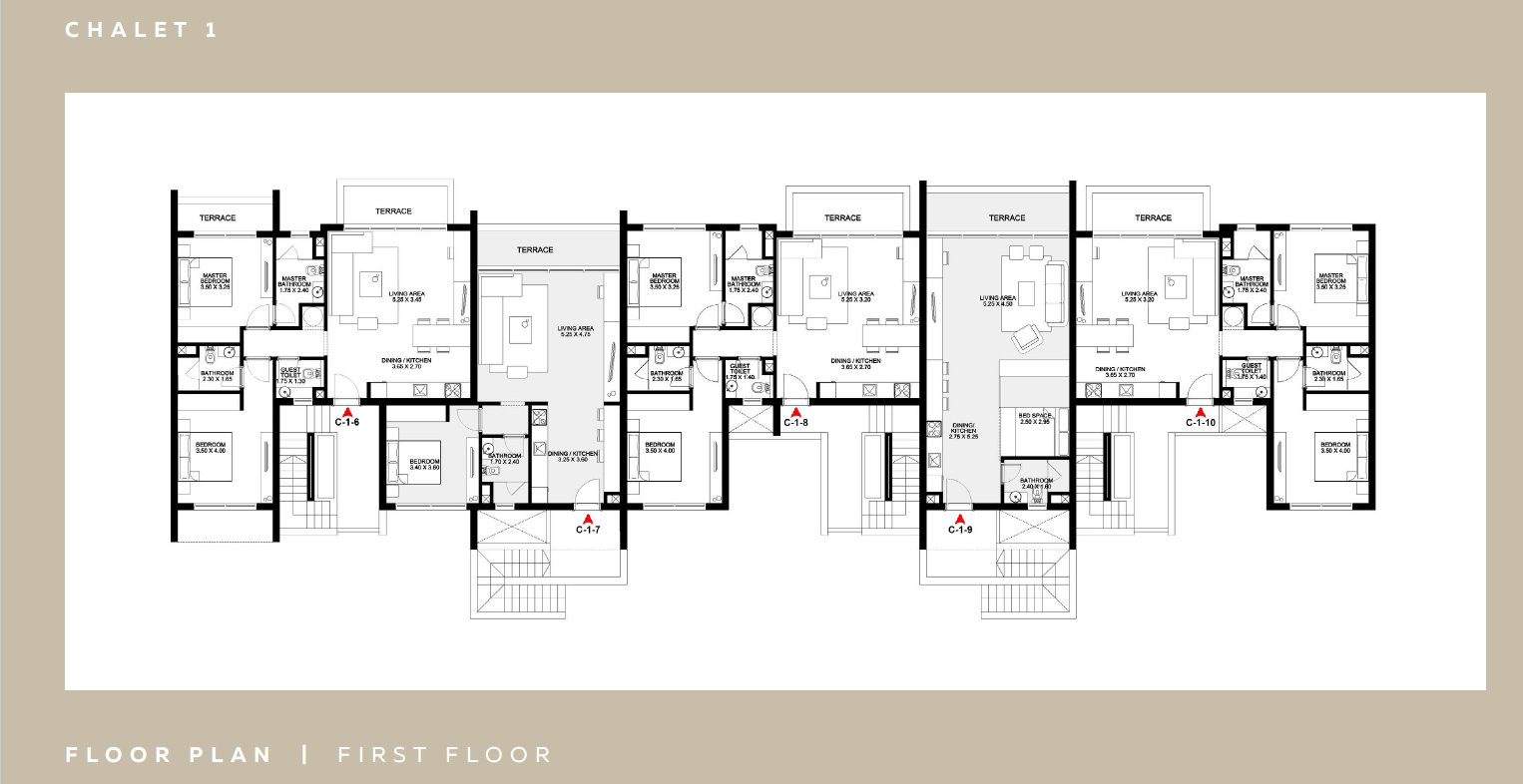 Floor plan for chalet at Kamaran