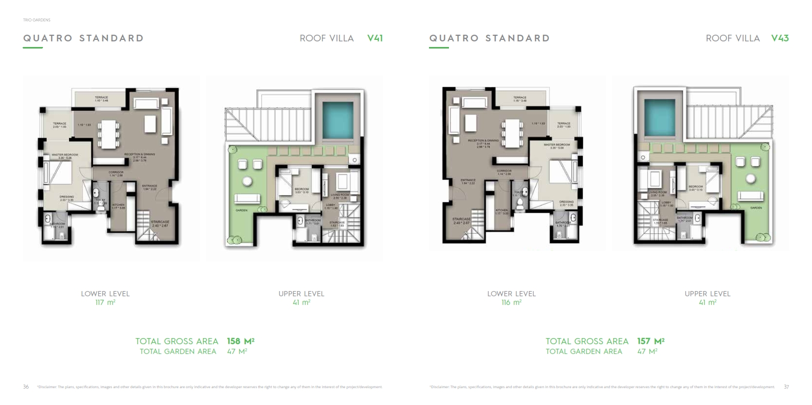 Floor plan for villa at Trio