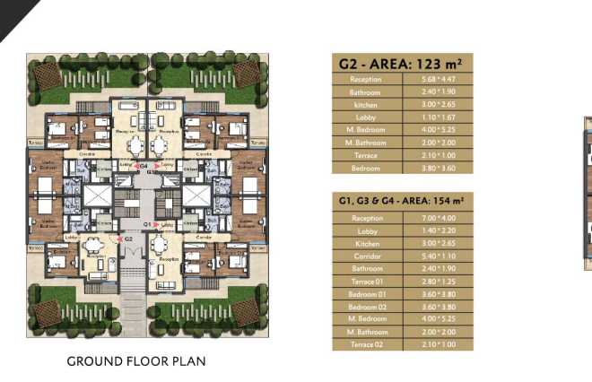 Floor plan for apartment at OIA Compound