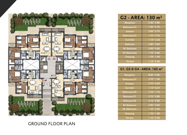 Floor plan for apartment at OIA Compound