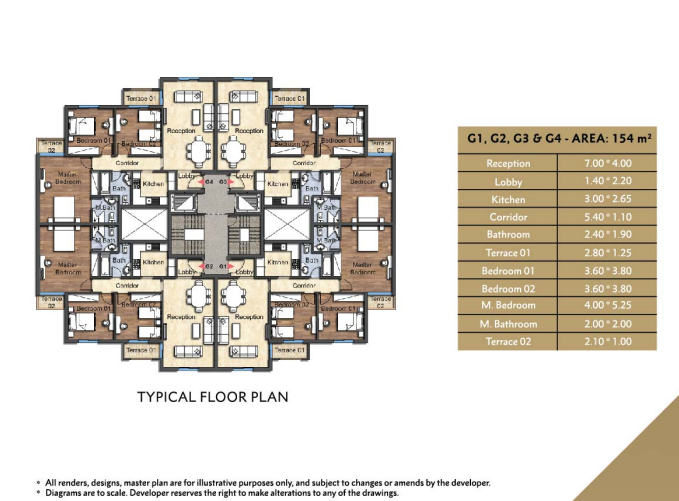 Floor plan for duplex at Terrace