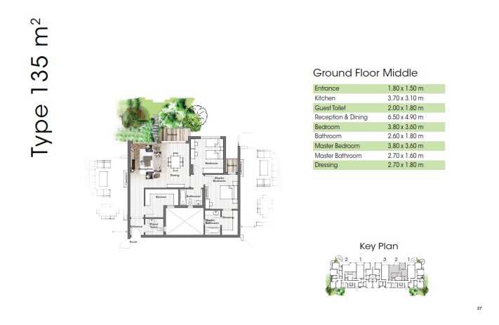 Floor plan for apartment at Aria