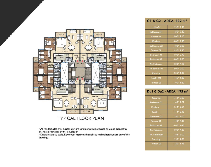 Floor plan for apartment at OIA Compound