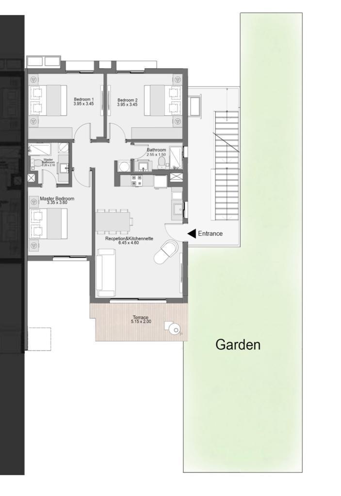 Floor plan for chalet at D-Bay