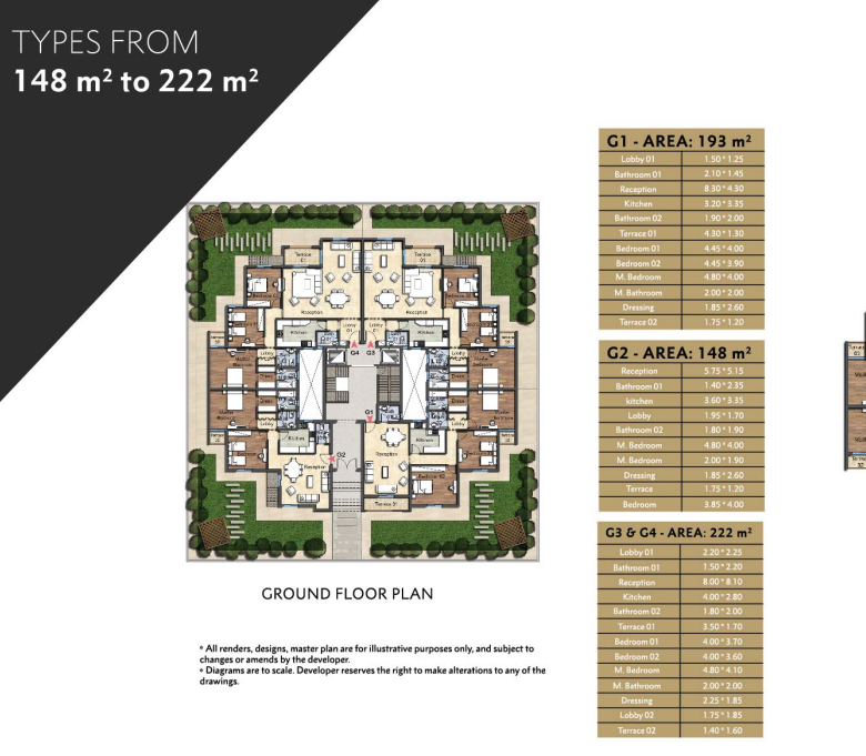 Floor plan for apartment at OIA Compound