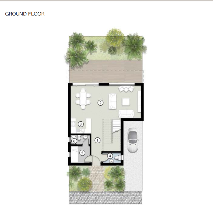 Floor plan for townhouse at Silvertown Silversands