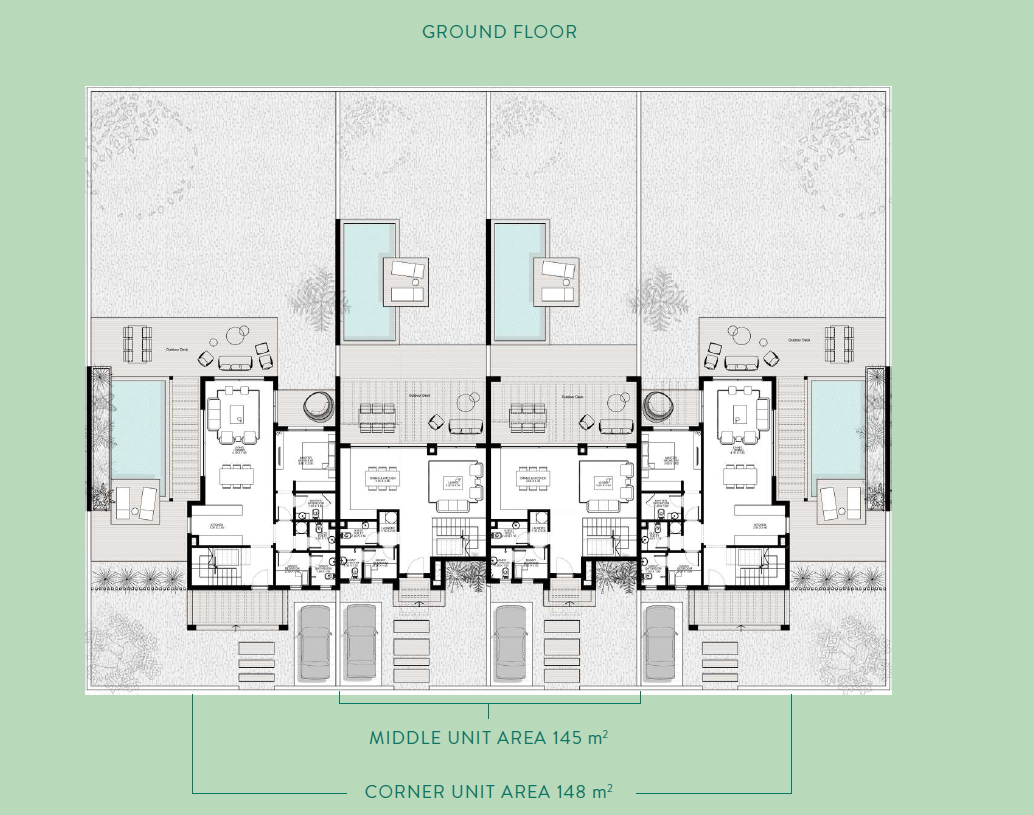 Floor plan for townhouse at The Nines