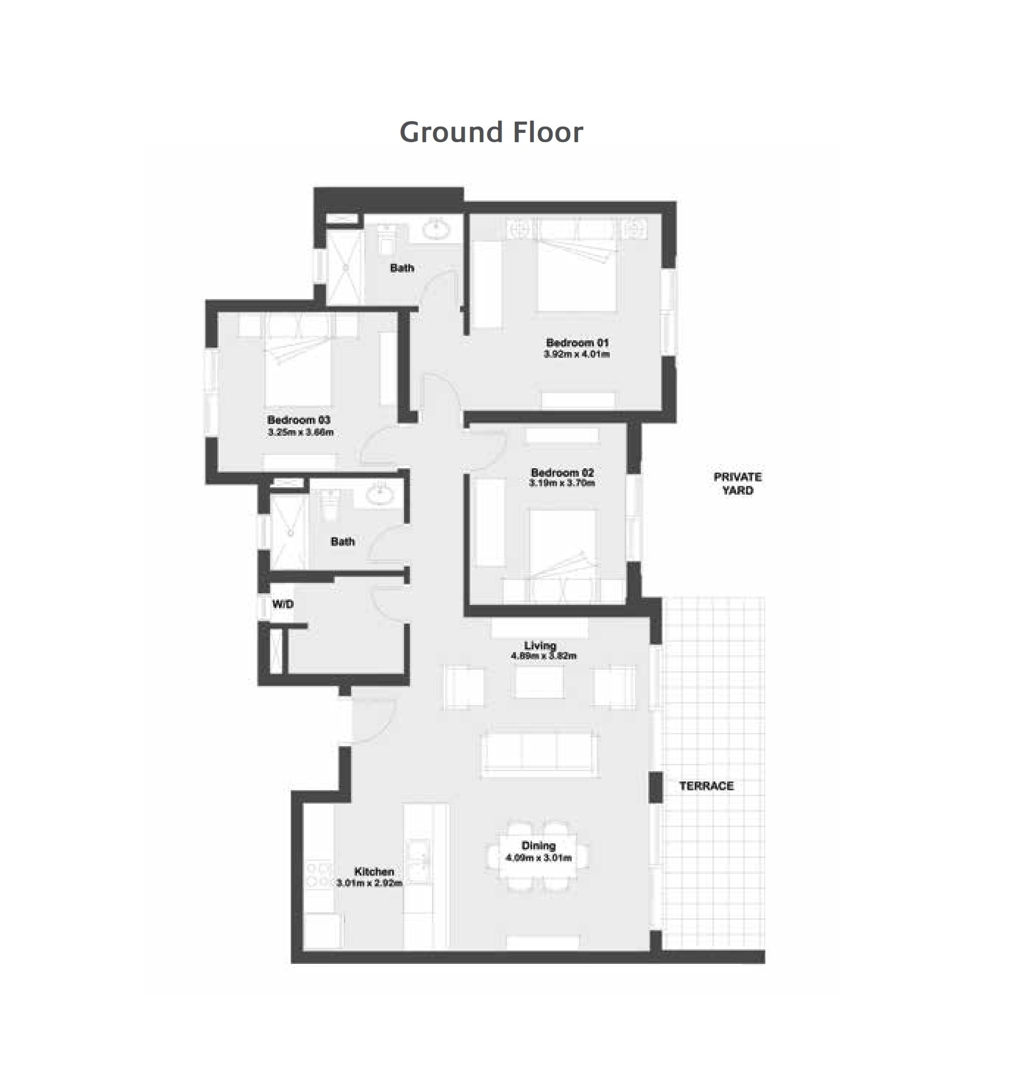 Floor plan for chalet at Marassi