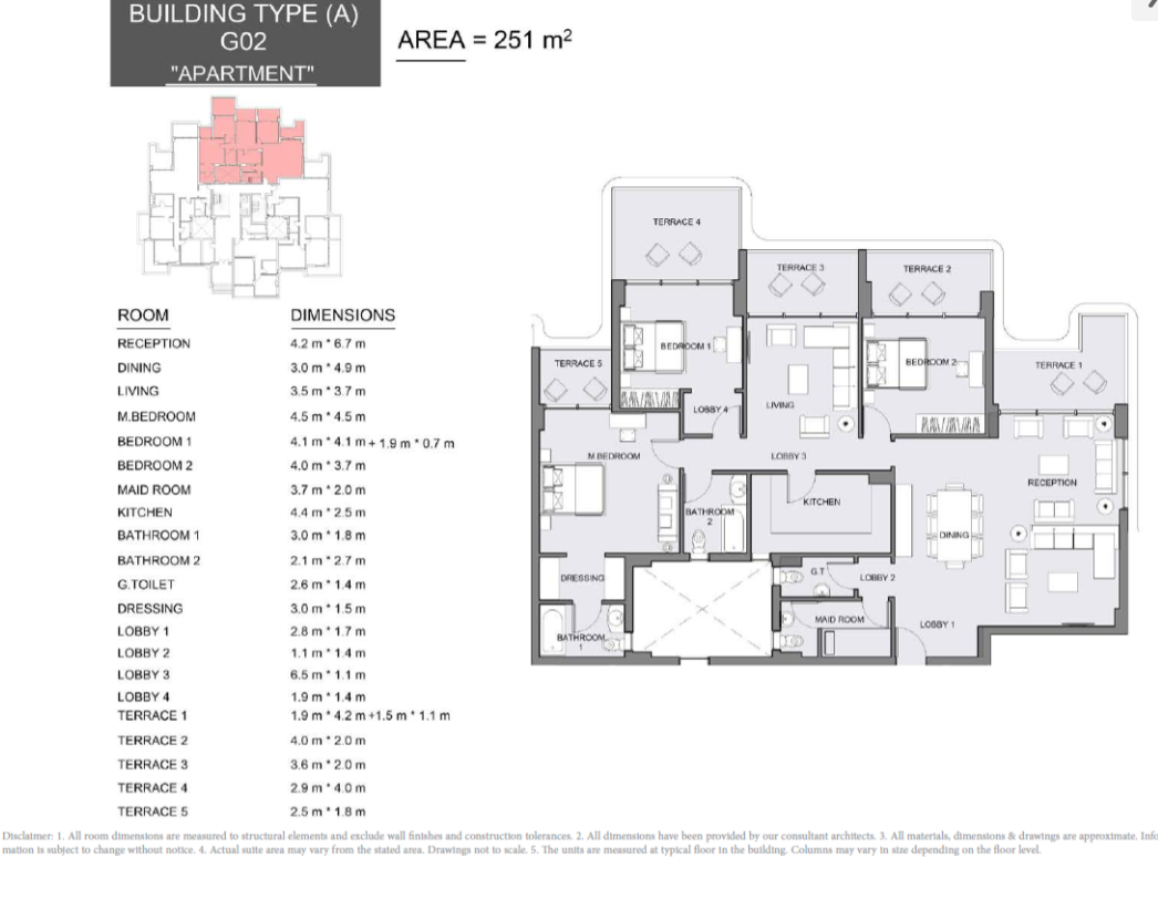 Floor plan for apartment at Serrano