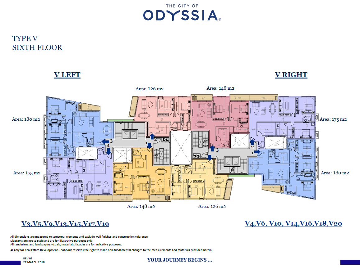 Floor plan for apartment at The City of Odyssia