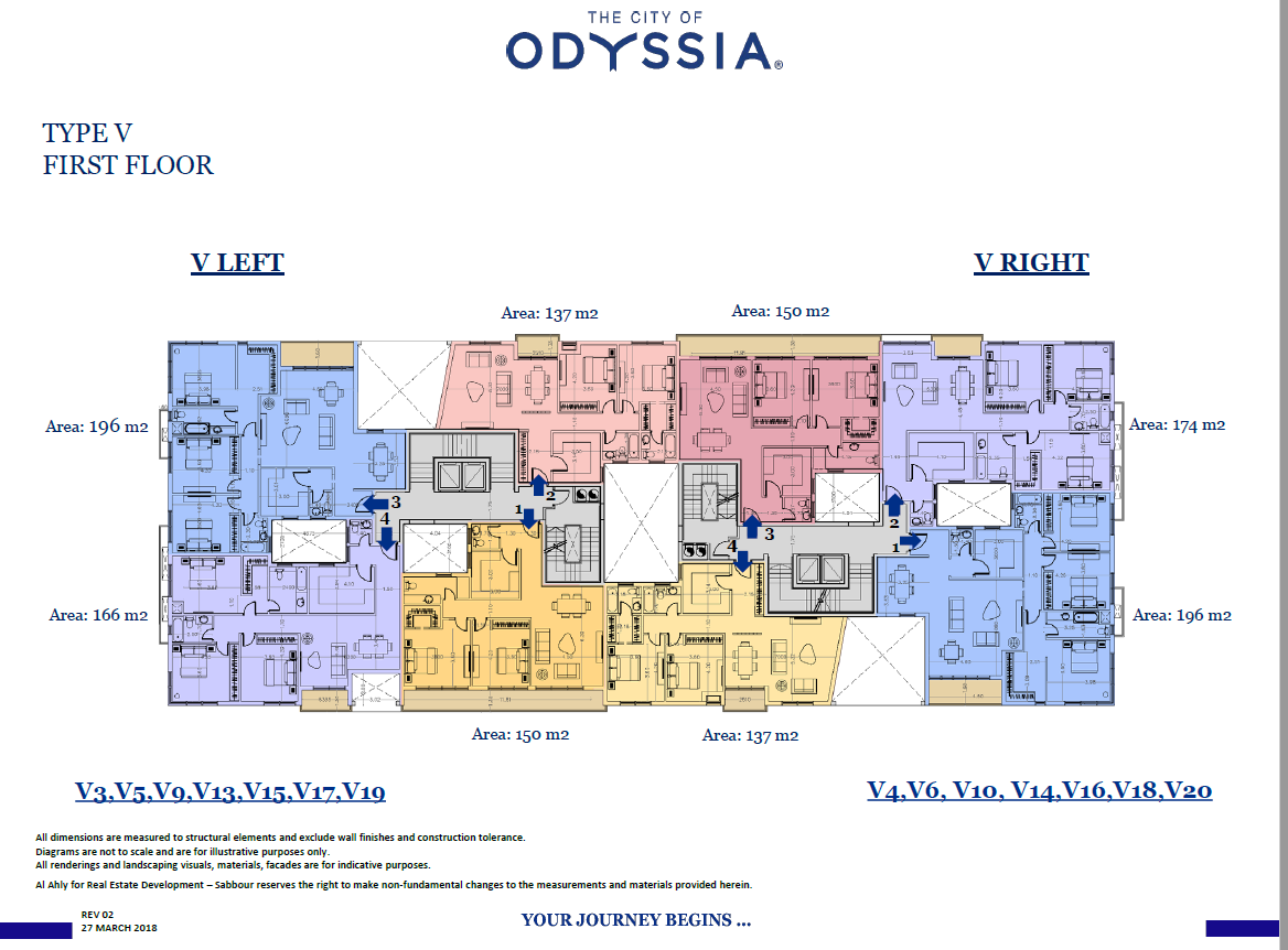 Floor plan for apartment at The City of Odyssia