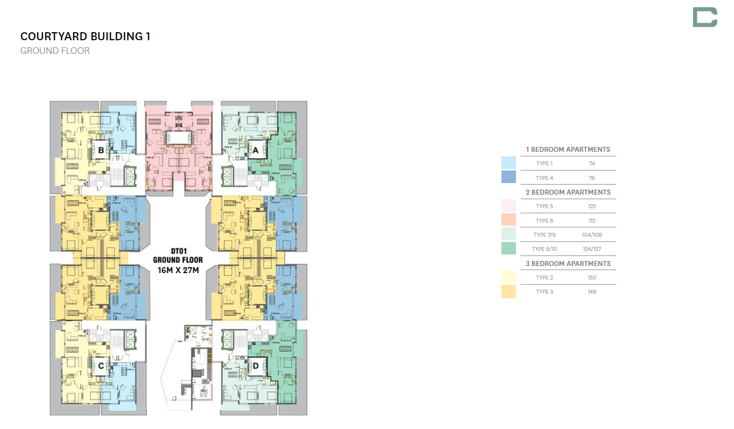 Floor plan for apartment at Bloomfields