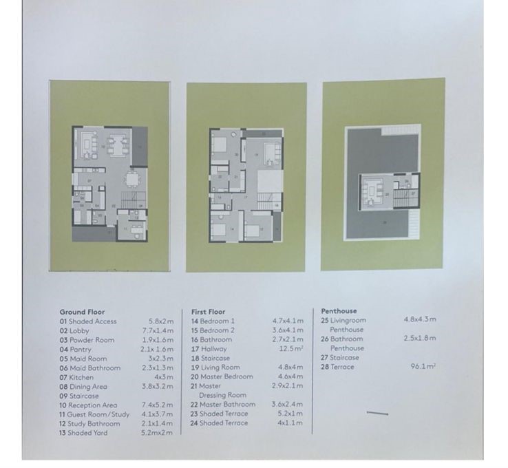 Floor plan for villa at Hyde Park