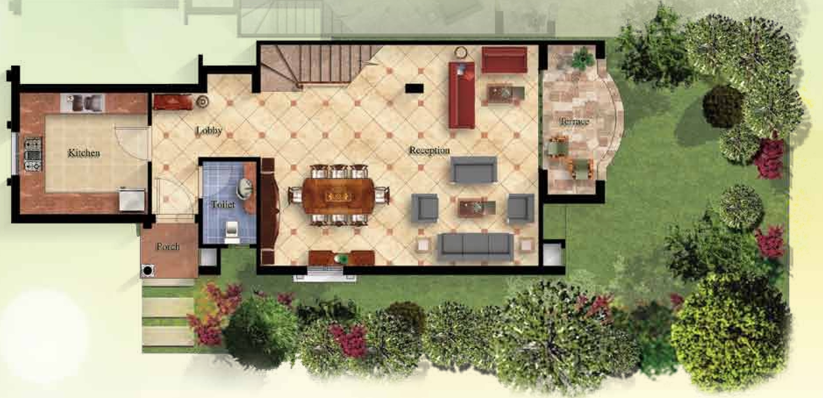 Floor plan for duplex at Mountain View October Park