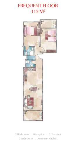 Floor plan for apartment at Lasirena Palm Beach