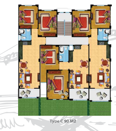 Floor plan for apartment at Lasirena Palm Beach