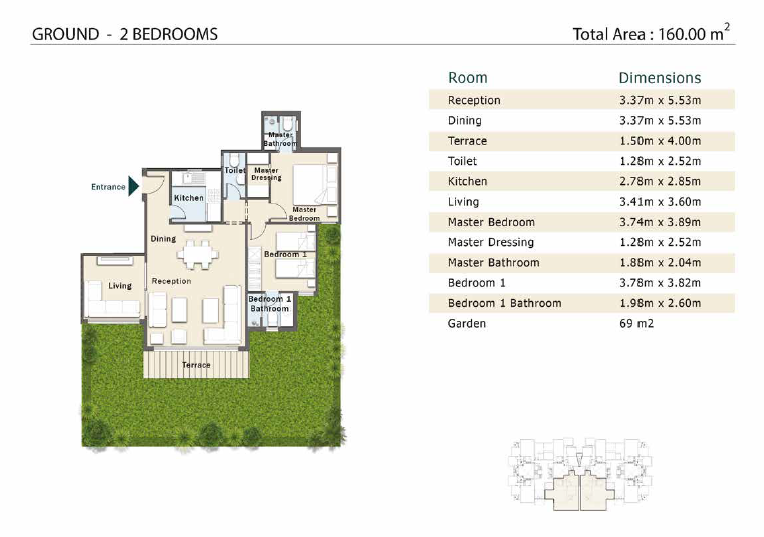 Floor plan for apartment at Aster Residence
