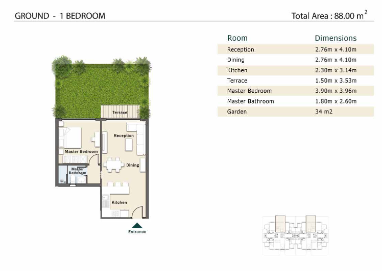 Floor plan for apartment at Aster Residence