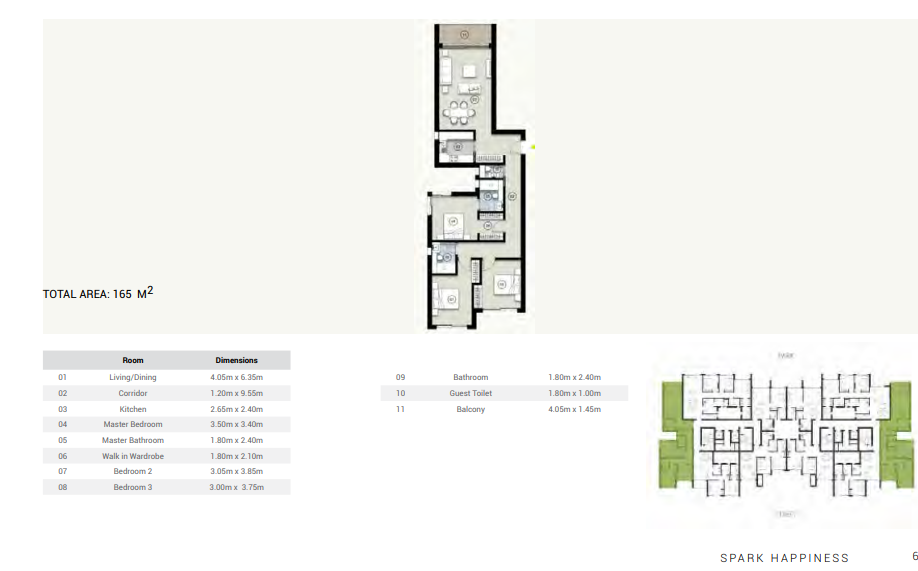 Floor plan for apartment at ZED East