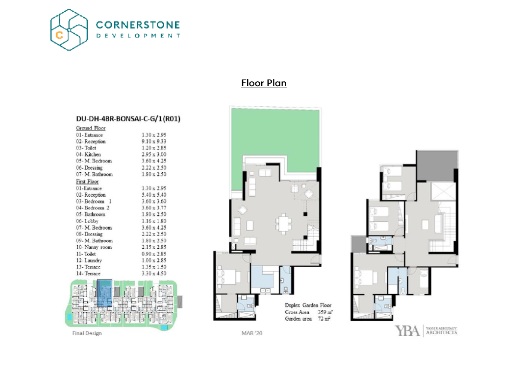 Floor plan for duplex at The Curve