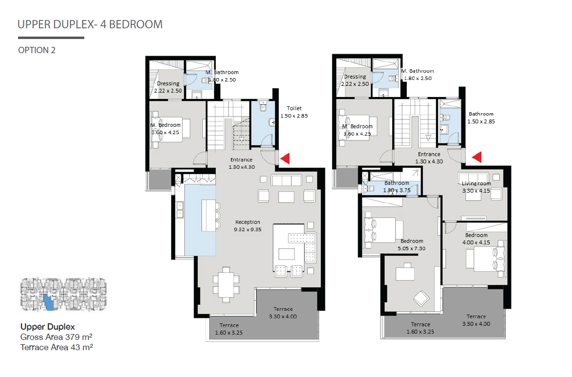 Floor plan for duplex at The Curve