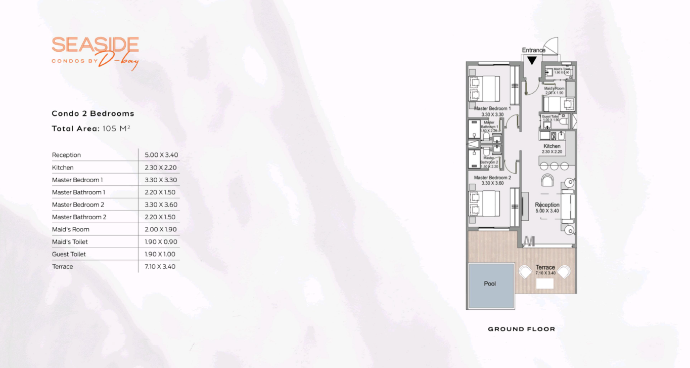 Floor plan for chalet at D-Bay