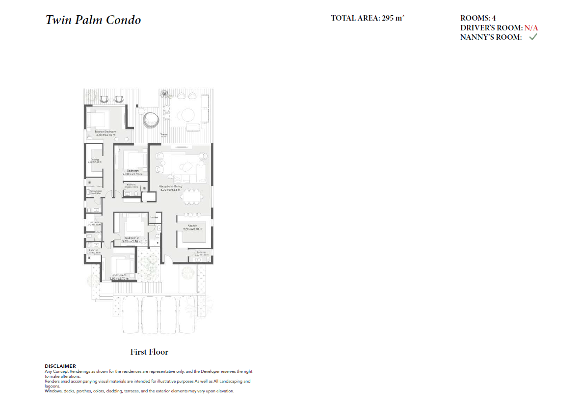 Floor plan for chalet at Zoya Ghazala Bay