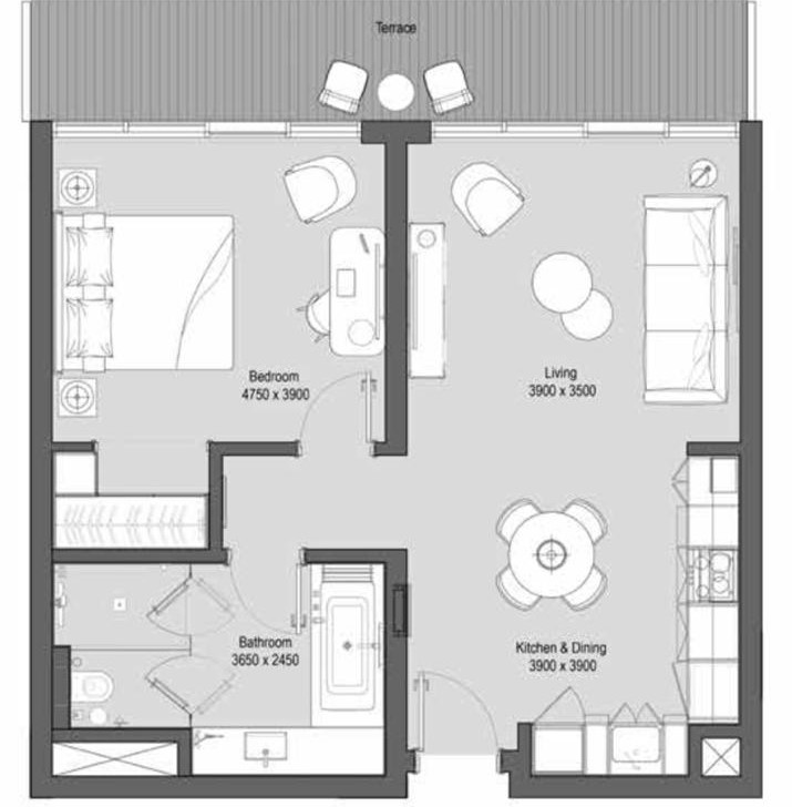 Floor plan for apartment at Vida Marassi Marina