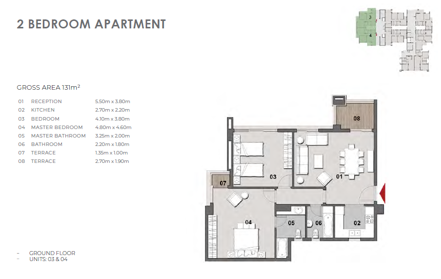 Floor plan for apartment at Il Bosco New Capital