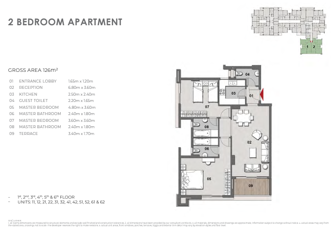 Floor plan for apartment at Il Bosco New Capital