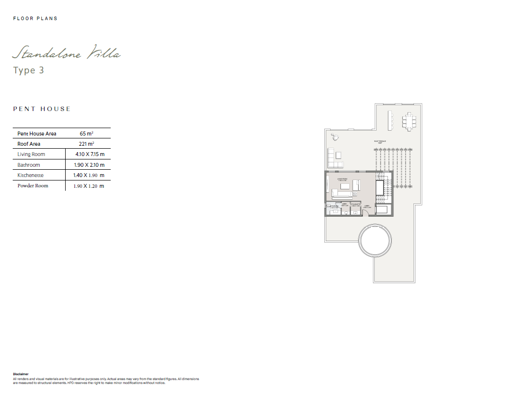 Floor plan for villa at Grand Park