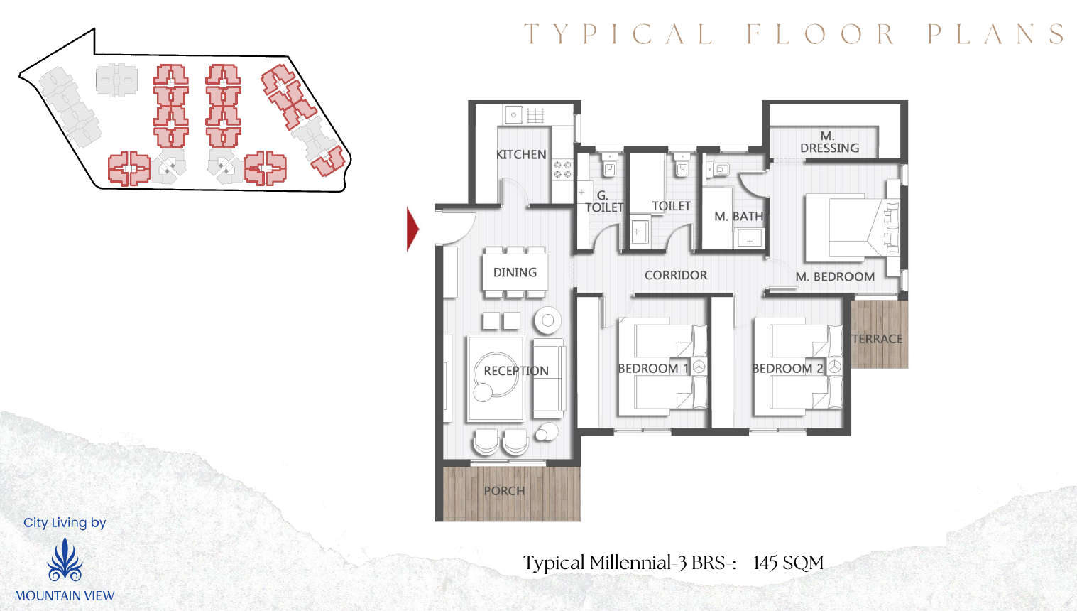 Floor plan for apartment at Mountain View ICity New Cairo