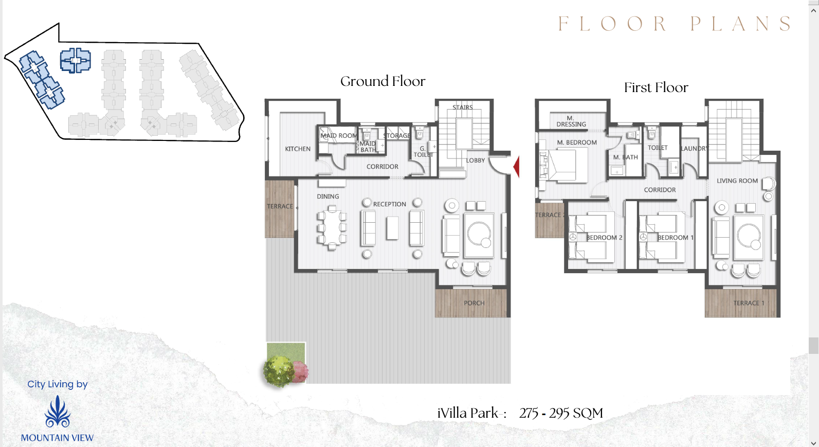 Floor plan for duplex at Mountain View ICity New Cairo