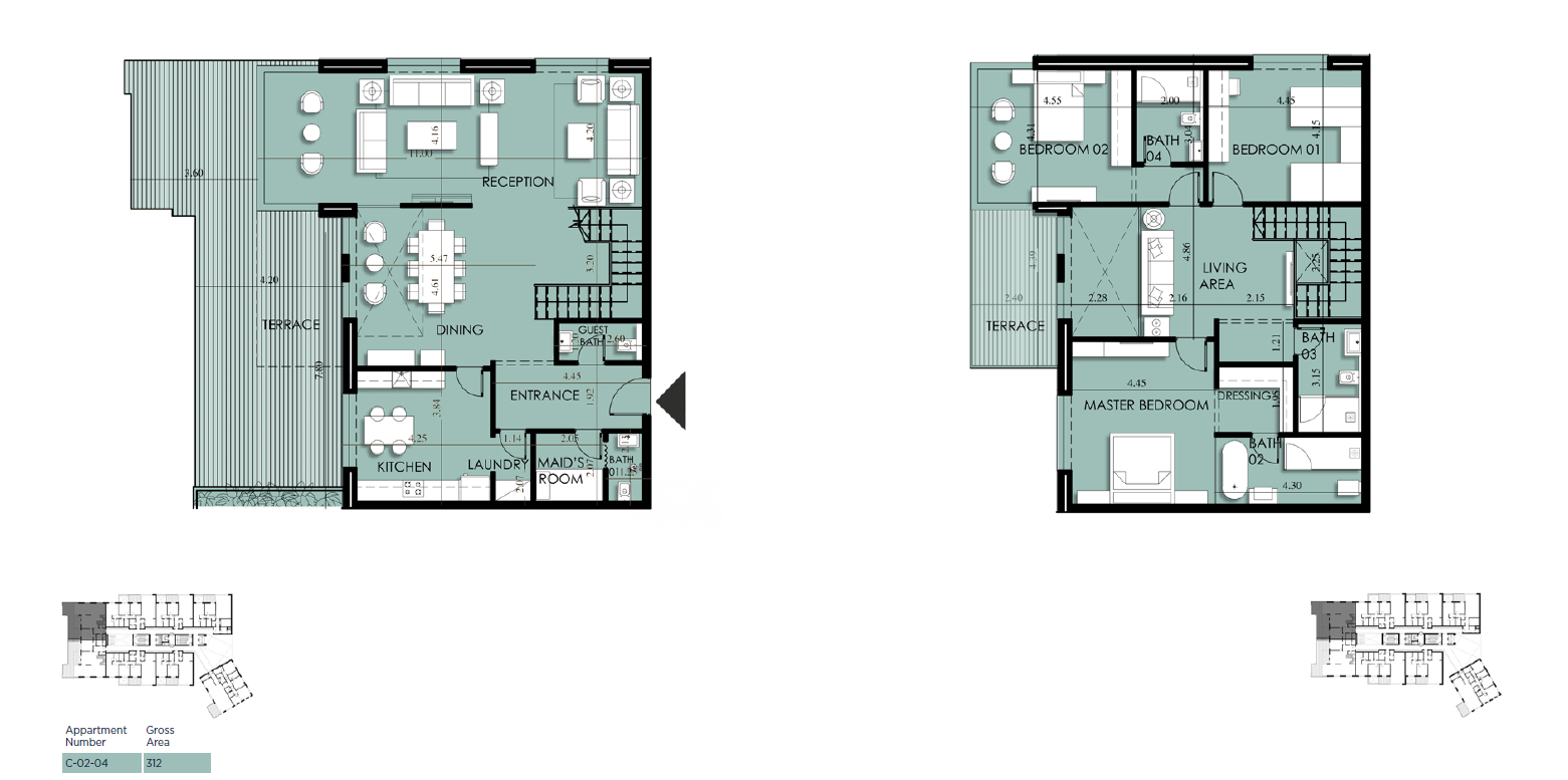 Floor plan for duplex at 205 Arkan Palm