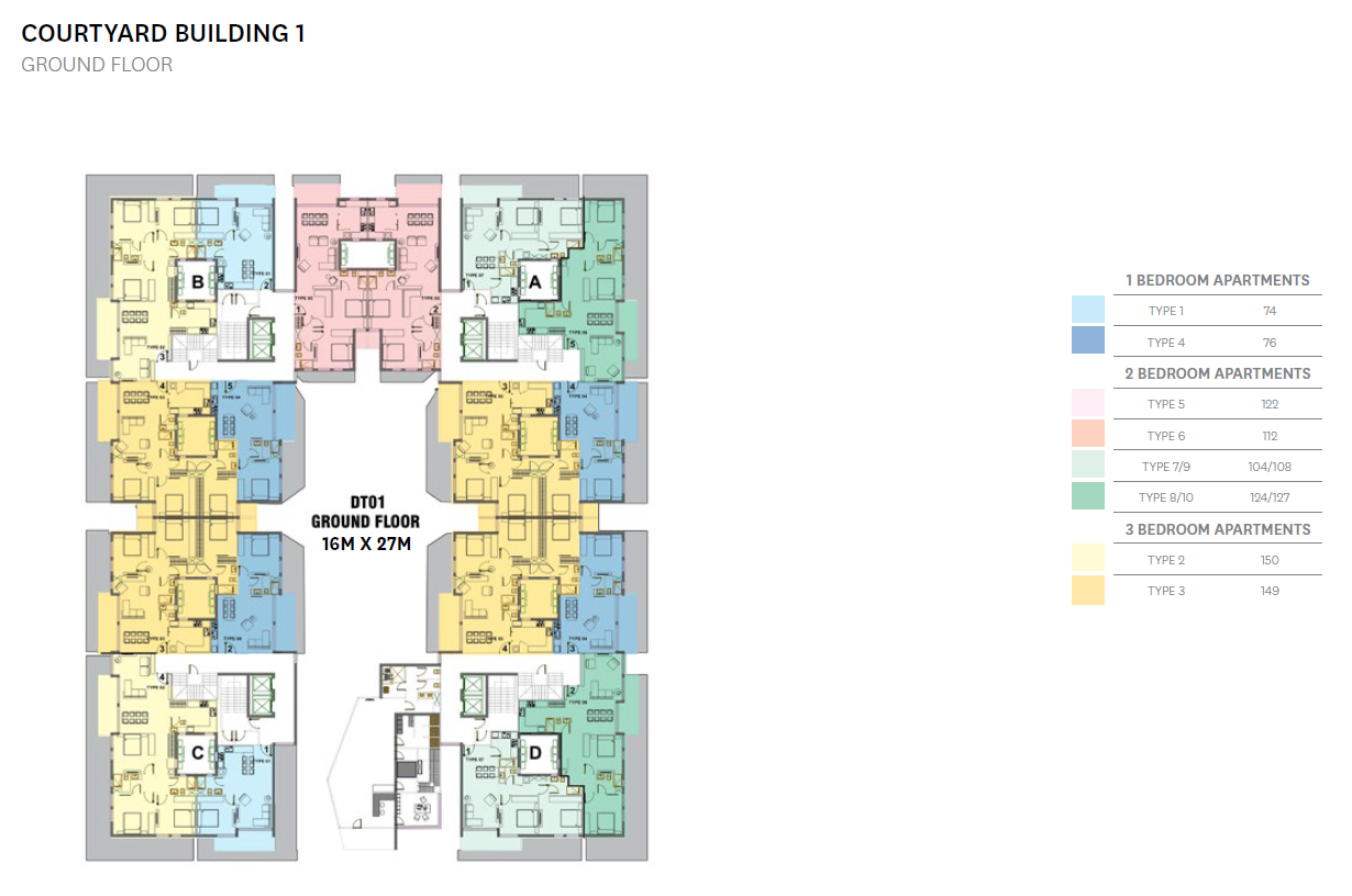 Floor plan for apartment at Bloomfields