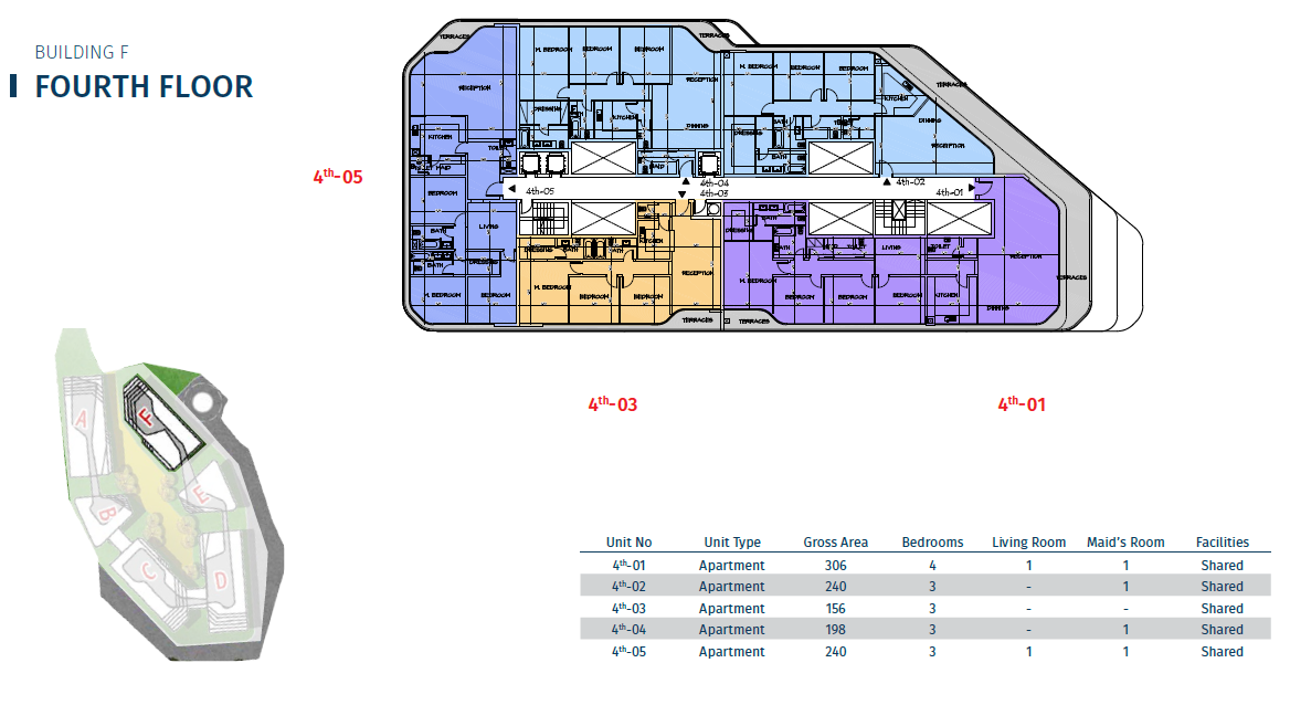 Floor plan for apartment at Bloomfields