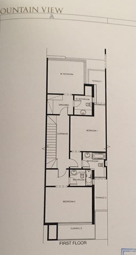 Floor plan for townhouse at Mountain View ICity New Cairo