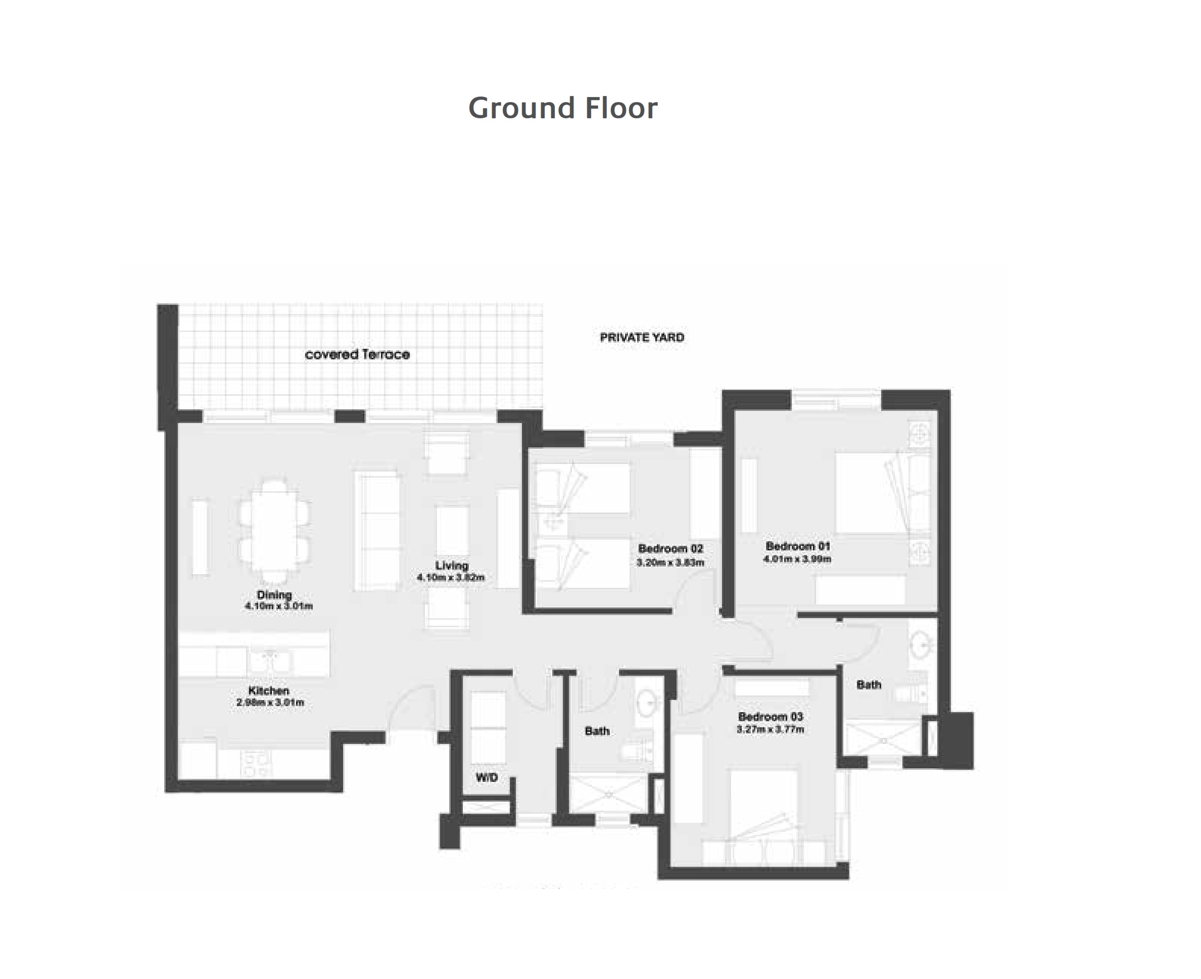 Floor plan for chalet at Marassi