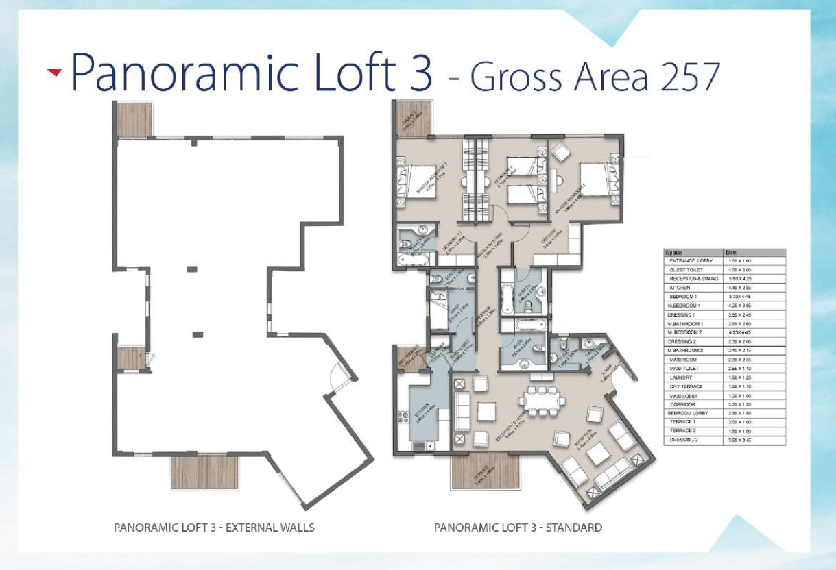 Floor plan for apartment at The Loft