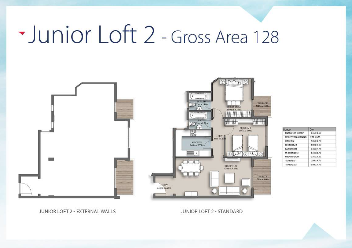 Floor plan for apartment at The Loft