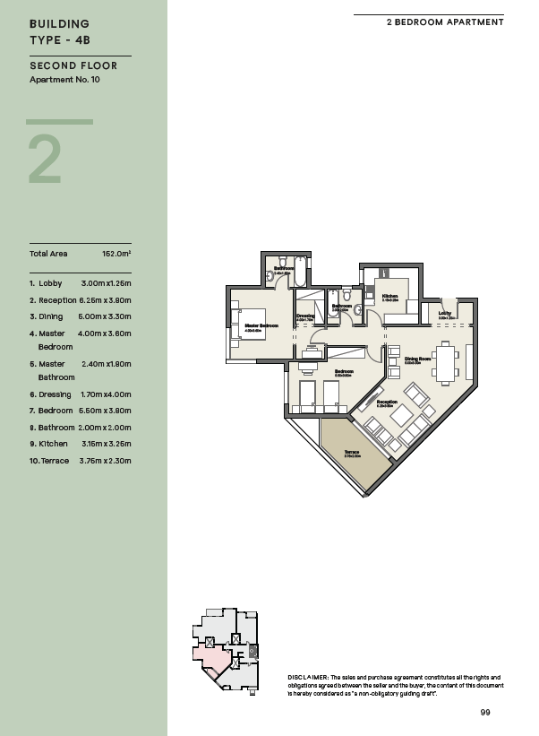 Floor plan for apartment at Axis X Iwan